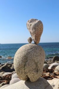 Stone Balance at Porth Nanen