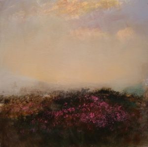 Campions and mist at dusk. Oil on canvas 70x70 cm £1200